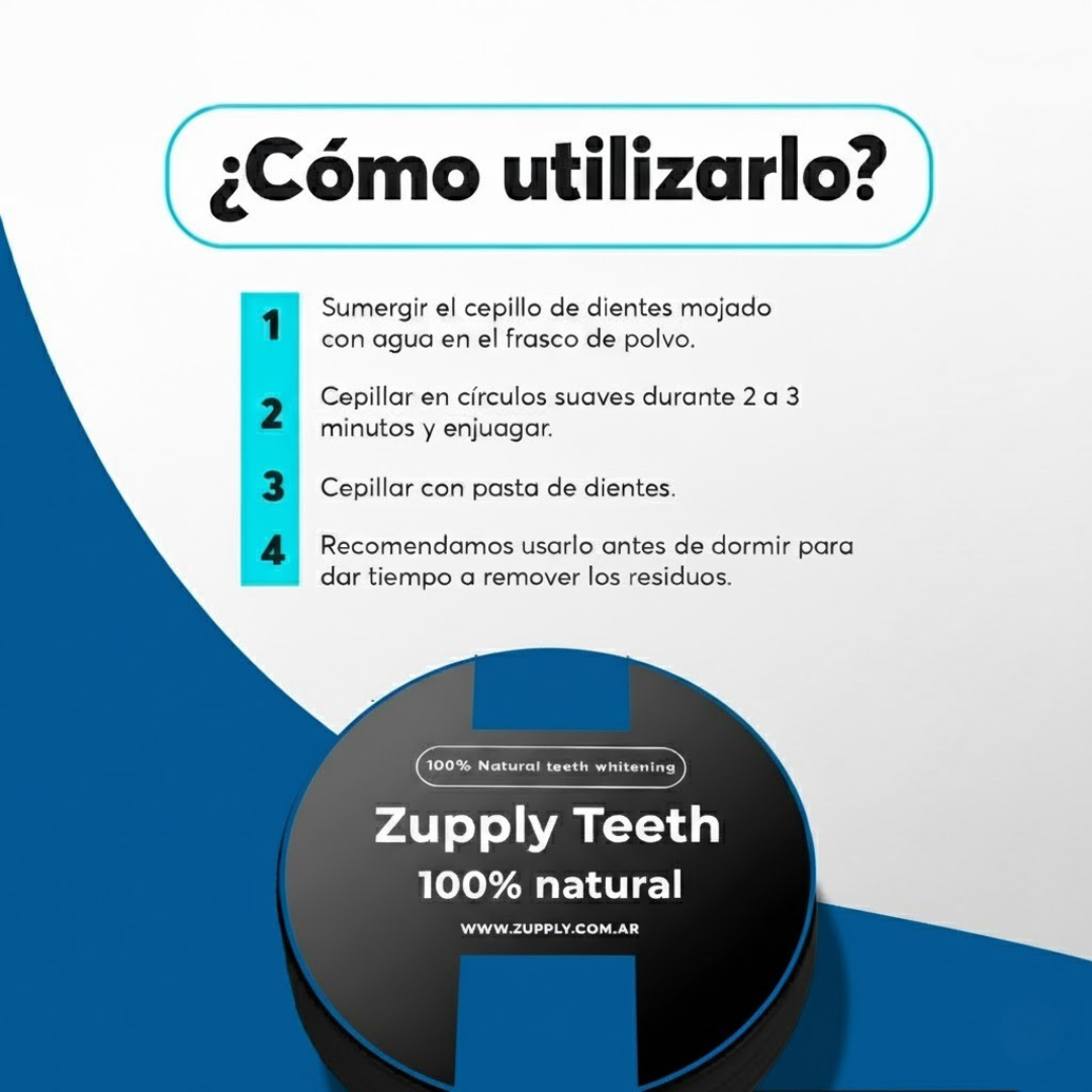 ZupplyTeeth: Blanqueador Dental Carbon Coco Natural